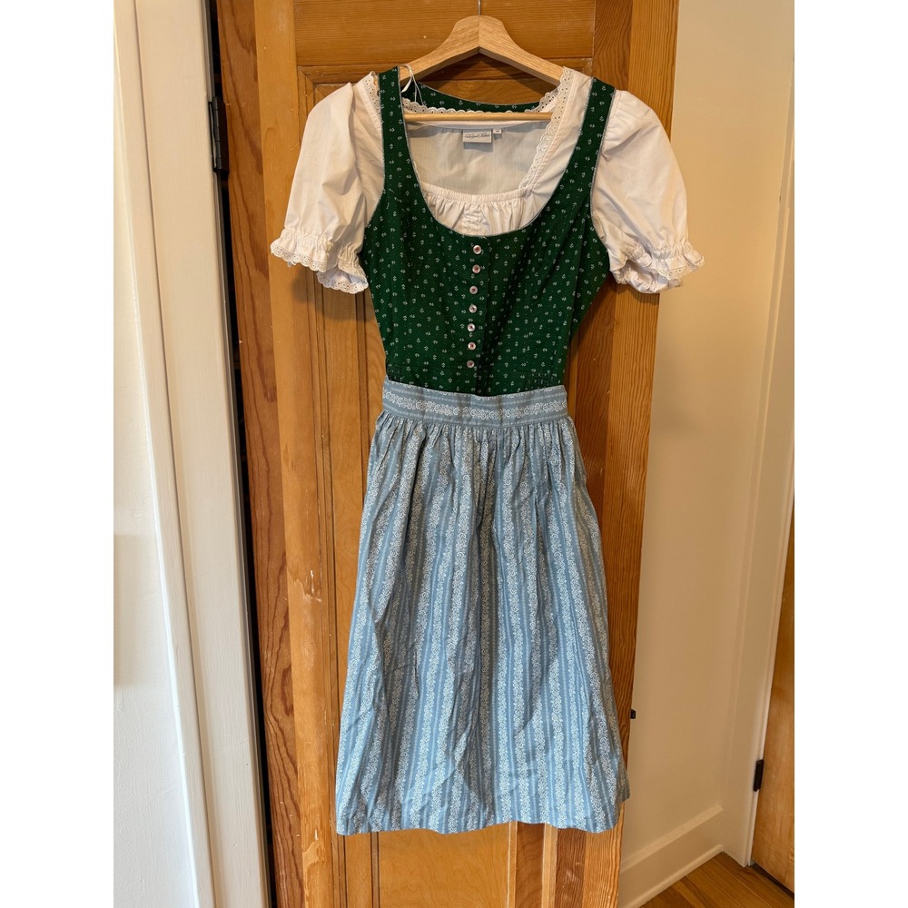 Ludwig & Therese by Almsach Dirndl Set Green Blue Oktoberfest Trachten Dress New